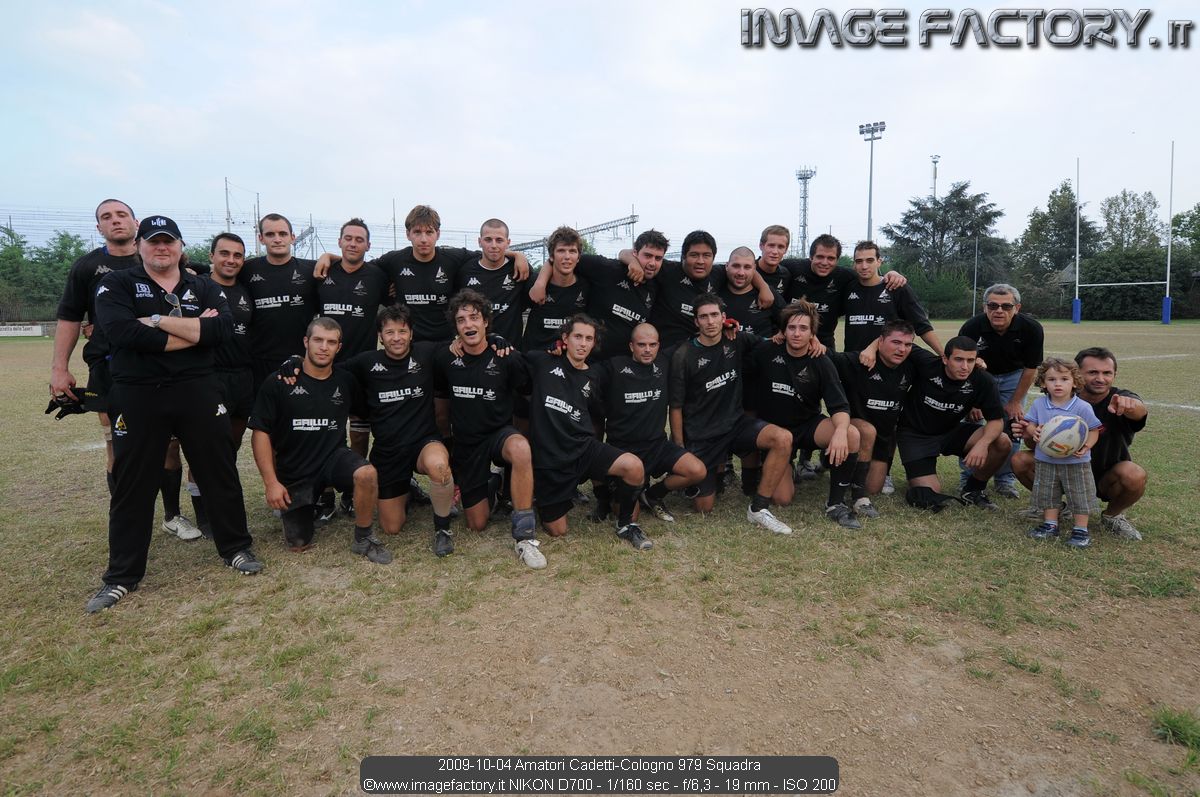2009-10-04 Amatori Cadetti-Cologno 979 Squadra